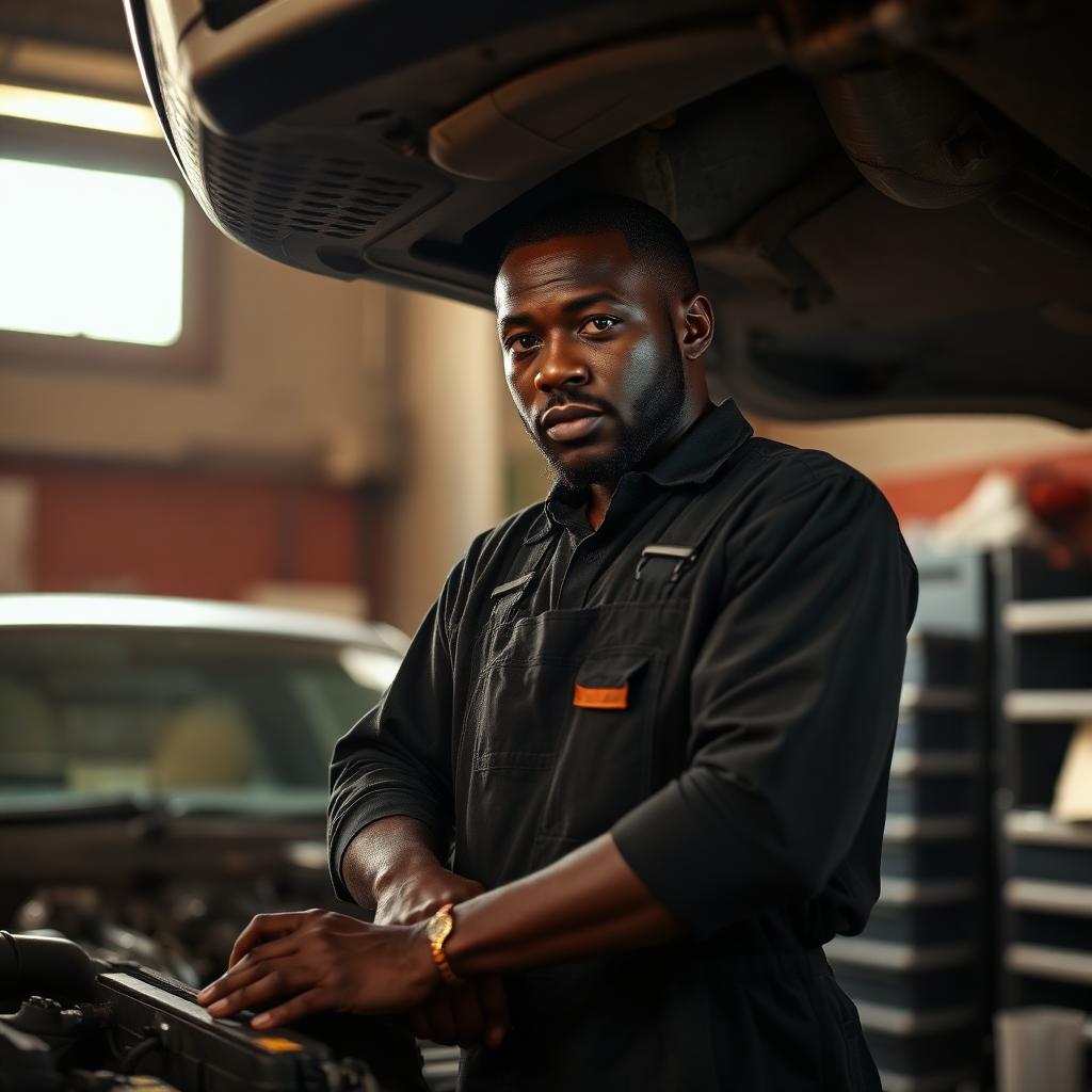Technician working under the bonnet at Bill AutoCare